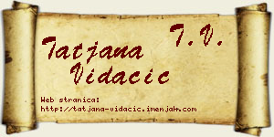 Tatjana Vidačić vizit kartica